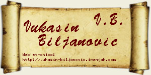 Vukašin Biljanović vizit kartica